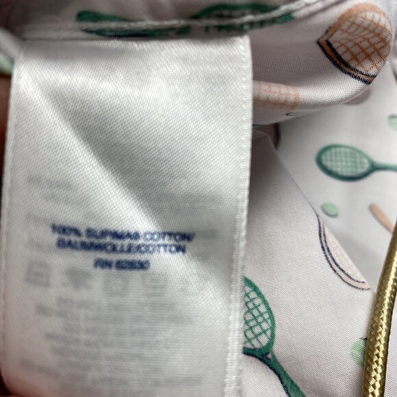 Lands End White Tennis Print Sleeveless Shirt 20W - Picture 9 of 9